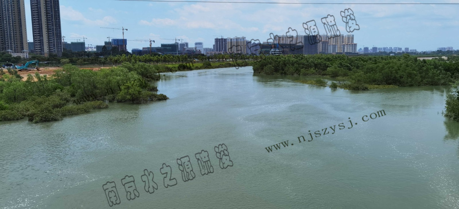 涨潮海水逆流入冯家江1.jpg 涨潮海水逆流入冯家江1.jpg